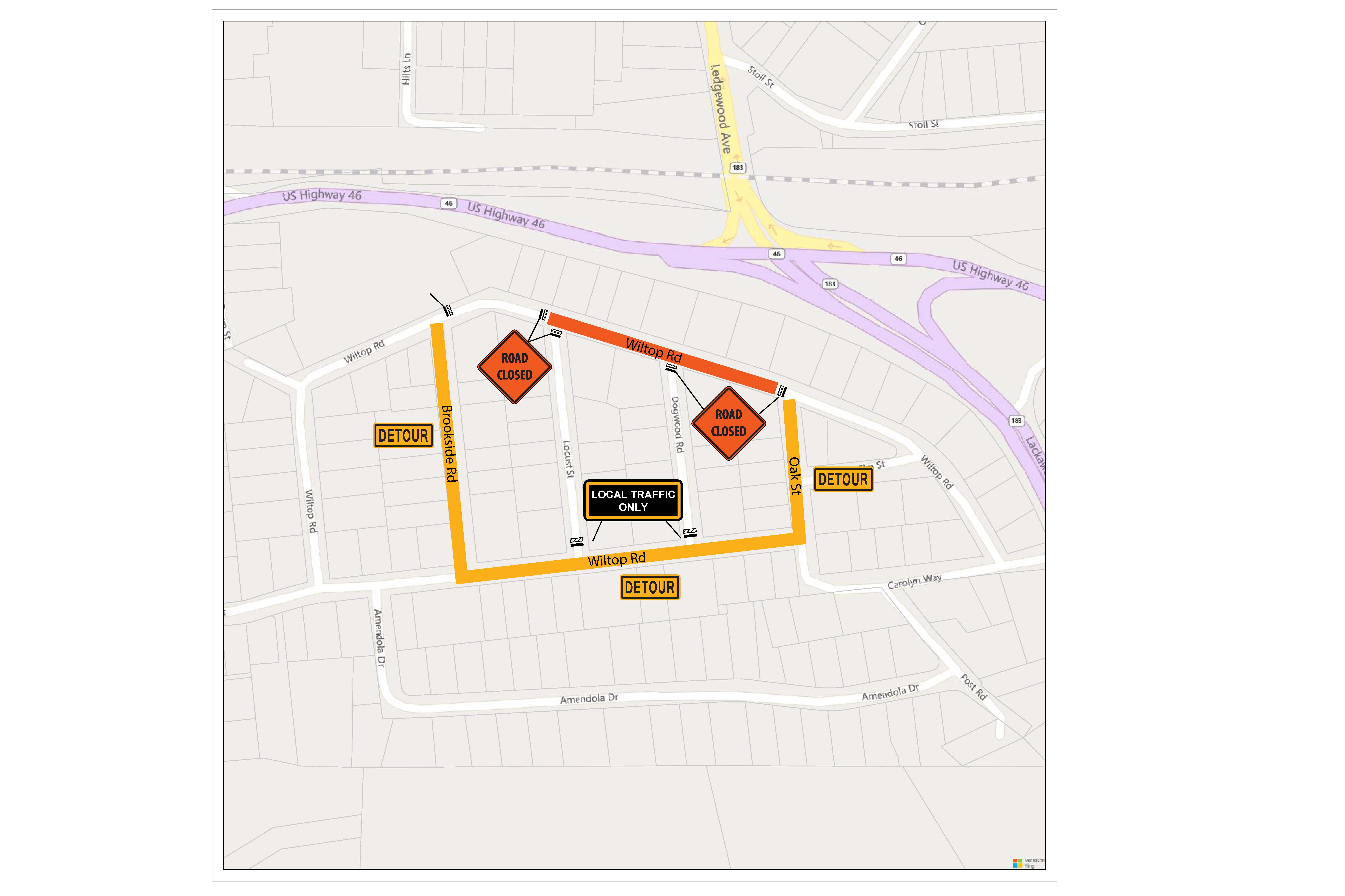 NJNG Sussex Construction Detour Plans