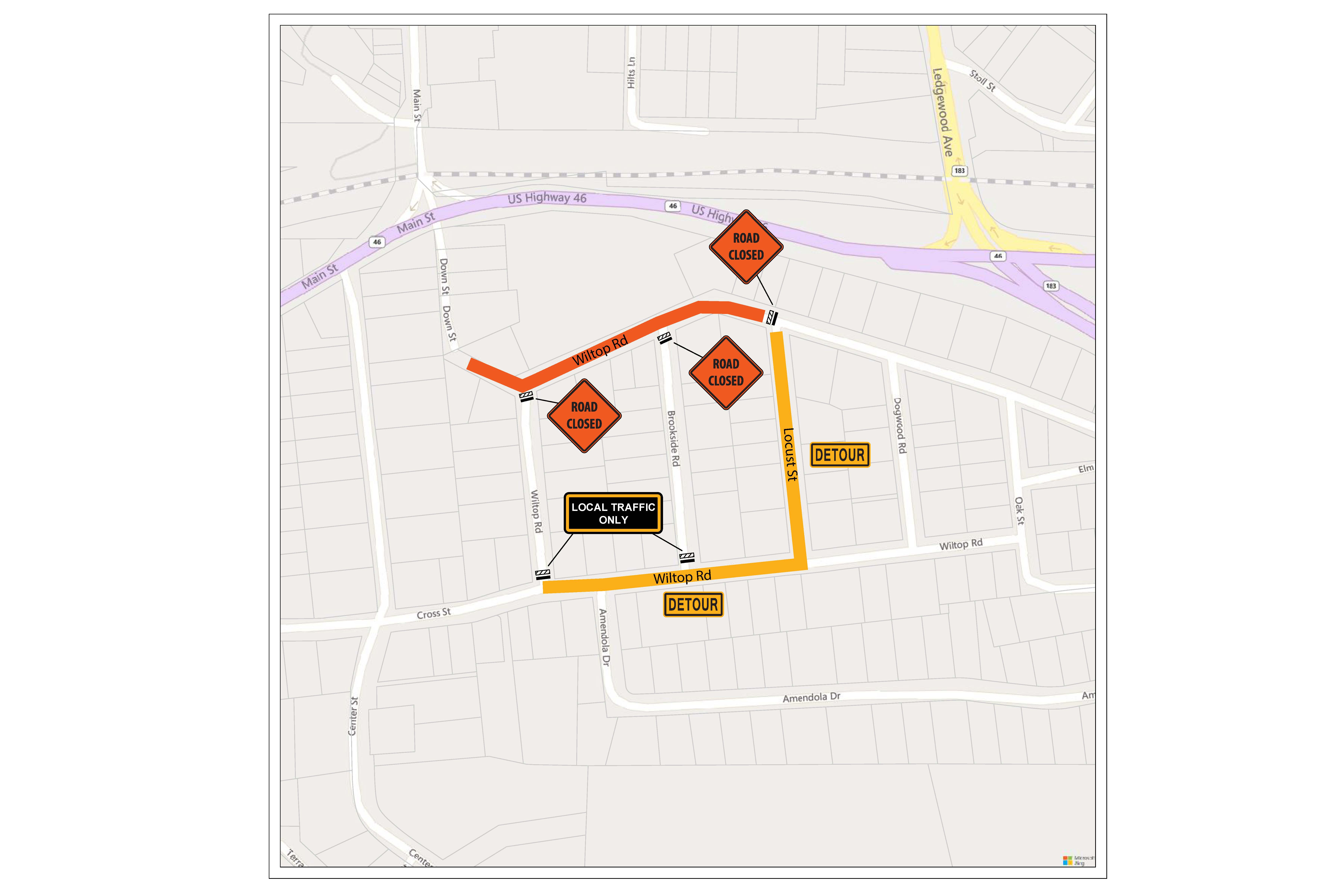 NJNG Sussex Construction Detour Plans