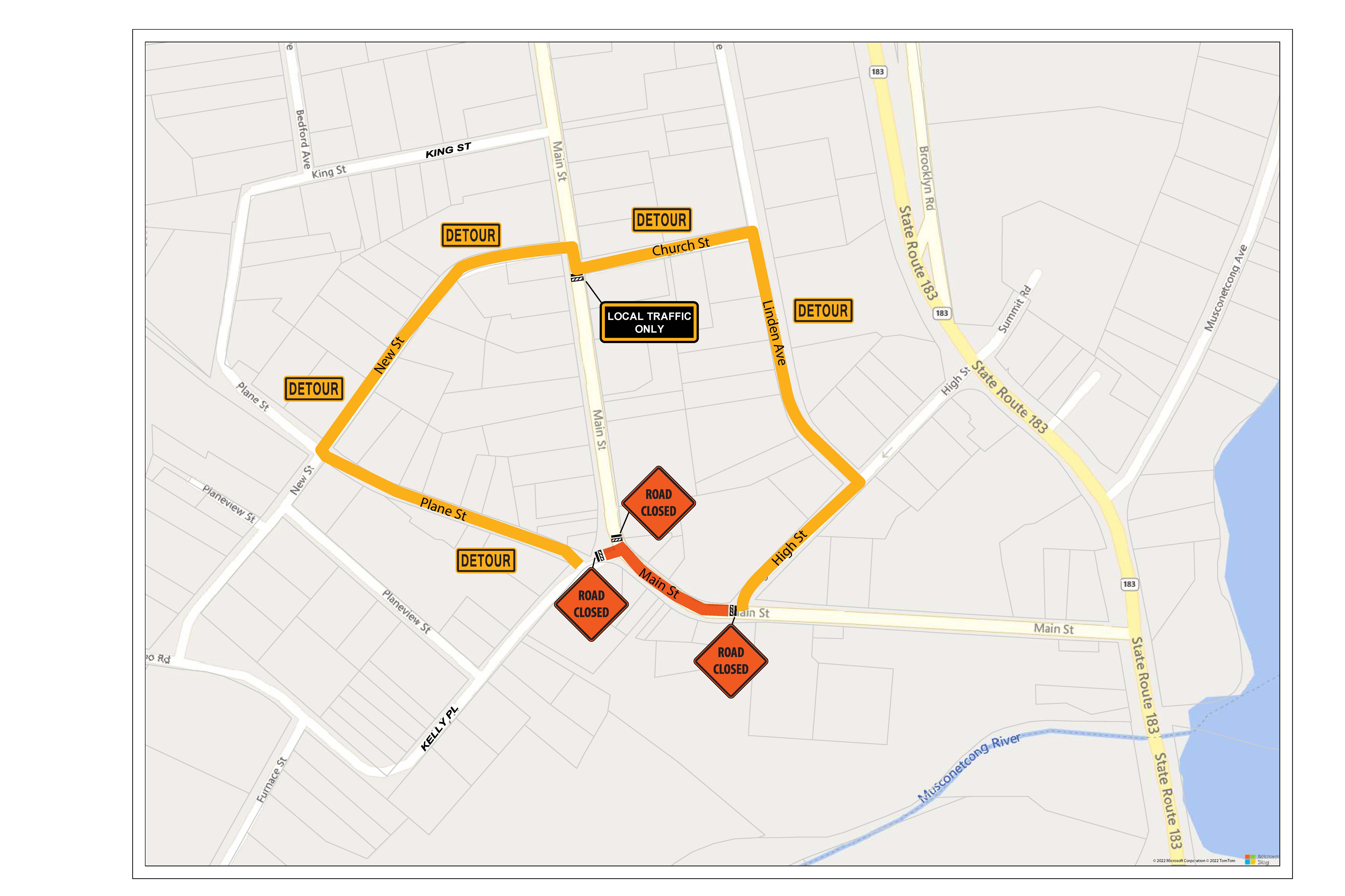 NJNG Sussex Construction Detour Plans